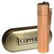 Запальничка газова Clipper Lighter металева у футлярі Rose Gold - зображення 1