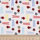 Коттон "Druck" белый в красные, голубые, желтые звезды и лестницы ш.140 (18437.003) - изображение 2