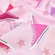 Коттон "Darling" розовый в разноцветные кеды, ш.136 (18442.012) - изображение 3