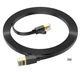 Патч-корд Hoco US07 General pure copper flat network cable (L-3M) Black - изображение 2