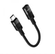 Кабель Hoco U107 Type-C male to Lightning female adapter cable (L-0.1m) Black - зображення 1