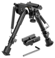 Сошки Buvele Carbon Bipod на антабку (висота 15.2 - 22.9 см) з перехідником на Weaver/Picatinny - зображення 3