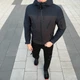 Демисезонная мужская Куртка с капюшоном Pobedov Korol’ Lev SoftShell на флисе синяя размер XXL - изображение 5