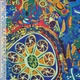 Лен синий с разноцветным геометрическим рисунком ш.145 (12623.056) - изображение 2