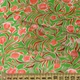 Креп-шифон вискозный зеленый, розовые цветы, ветки, ш.137 (19512.002) - изображение 2