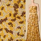 Вискоза горчично-желтая, белые и коричневые листья, ш.132 (17542.015) - изображение 1