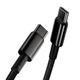 Кабель Baseus Tungsten Gold Fast Type-C Type-C catwj-01 1m Black - изображение 2