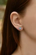 Сережки пусети зі срібла з фіанітом (АРТ. №659) Dadiverin Jewelry - изображение 3