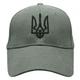 Бейсболка Rockway Тризуб (чорний Тризуб, оливково-сіра) uac-016 - изображение 2