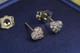 Сережки гвоздики Xuping Jewelry сердечка з камінців 6 мм сріблясті - зображення 2
