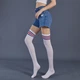Гольфи з трьома смужками високі білі One Size - зображення 1