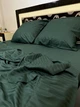Постельное белье хлопковое в полоску Евро 200 x 220 Страйп сатин 50 x 70 Изумрудное - изображение 3