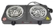 Плита настольная двухкомфорочная спиральная электрическая Domotec MS-5802 Grey 2000W 220V - изображение 3