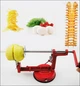 Машинка слайсер для спиральной нарезки картофеля картофелерезка UKC Spiral Potato Slicer красный - изображение 2