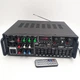 Усилитель звука Bluetooth с пультом стереоусилитель для колонок с караоке 2х120W MAX MP3 USB Micro SD FM 220V и 12V UKC AV-326BT - изображение 1