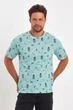 Футболка с принтом Trend Collection 188 бирюзовый 2XL - изображение 1