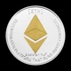 Посріблена сувенірна монета Ethereum ETH — криптовалюта, колекційний сувенір - зображення 3