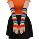 Митенки яркие полосатые разноцветные One Size - изображение 2
