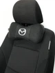 Подушка підголівник EKKOSEAT в машину - трисекційна, чорна. Mazda - зображення 1