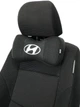 Подушка підголівник EKKOSEAT в машину - трисекційна, чорна. Hyundai - зображення 1
