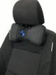 Подушка підголівник EKKOSEAT в машину - трисекційна, чорна. BMW - зображення 1
