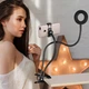 Держатель для телефона с LED подсветкой на прищепке для прямых трансляций селфи кольцо Live Streaming 2в1 Black - изображение 1