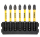 Кассета с битами DeWALT FlexTorq, L = 57 мм, Рh1 - 1 шт, Рh2 - 2 шт, Рz1 - 1 шт, Рz2 - 2шт, Рz3 - 1 шт. DT70819 - изображение 1