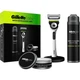 Станок Gillette Labs с чистящим элементом белый + гель для бритья 198 мл + увлажняющий крем 100 мл подарок мужчинам - изображение 1
