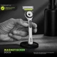 Станок Gillette Labs с чистящим элементом белый + гель для бритья 198 мл + увлажняющий крем 100 мл подарок мужчинам - изображение 4