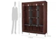 Складной шкаф тканевый STORAGE WARDROBE 175 х 130 х 45 см каркасный Коричневый (ICL44) - изображение 1