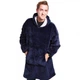 Толстовка-плед Синій з капюшоном і рукавами Huggle Hoodie (16226TLST05228) CLS55 - зображення 1