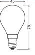 Лампа світлодіодна 5.5W 220V 806lm 4000К E14 DIM 77x45mm куля [4058075434684] SST CLAS P OSRAM - зображення 5