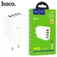 Мережевий зарядний пристрій Hoco на 4хUSB QC3.0 C102A White (C102A) - зображення 1