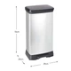 Контейнер для сміття з педаллю сріблястий Curver Deco Bin 50L - зображення 9
