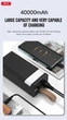 Зовнішній акумулятор повербанк Power bank XO PR130 40000mAh |2USB/Type-C/Micro, QC/PD| Black - зображення 4