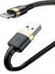 Кабель зарядки BASEUS 3M для Apple Lightning to USB для IOS устройств iPhone iPad Black+Gold - изображение 3