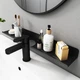 Полка для ванной из алюминия IwConcept BathRack Loft-60cm Notch (Черная) - изображение 1