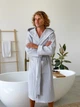 Мужской вафельный халат COSY с капюшоном XL светло-серый (P-901/XL) - изображение 1