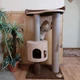 Кошачья когтеточка Вэнди домик с лежанкой для кошек 90х60х40см бежево коричневая - изображение 2