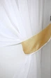 Кухонні штори VR-Textil № 091к з ламбрекеном і підв'язками золотистий з білим 270х170 см (50-866) - зображення 3