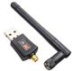 USB 2.0 Wi-Fi с антеной адаптер Realtek 8811CU AC600 600Мбит/с 2 диапазона 2.4G+5G сетевая карта 802.11ac (807501792) Черный - изображение 2