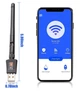 USB 2.0 Wi-Fi с антеной адаптер Realtek 8811CU AC600 600Мбит/с 2 диапазона 2.4G+5G сетевая карта 802.11ac (807501792) Черный - изображение 9