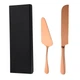 Лопатка и нож для торта розовое золото REMY-DECOR из нержавеющей стали набор для десертов и свадебного торта - изображение 1