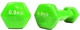 Комплект виниловых гантелей 50 Green 2 шт по 0,5 кг - изображение 2