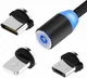 Магнитная зарядка кабель USB 3 в 1 X-Cable TP для Android, Iphone, Type C Magnetic USB Cable 1м Black - изображение 1