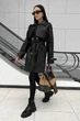 Тренч Jadone Fashion Некст укороченный S-M черный - изображение 3