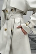 Тренч Jadone Fashion Некст укорочений L-XL білий - зображення 3