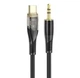 Кабель Hoco UPA25 Transparent Discovery Edition Digital audio conversion cable Type-C Black - зображення 1
