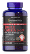 Омега 3-6-9, Maximum Strength Triple Omega 3-6-9 Fish, Flax & Borage Oils, Puritan's Pride, 240 капсул (PTP-10148) - изображение 1