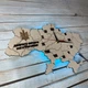 Часы настенные в форме карты Украины, часы карта Украины, часы патриотические с подсветкой HWD (A0583) - изображение 4